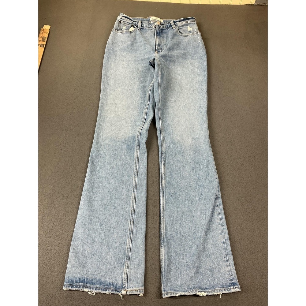 Abercrombie & Fitch Jeans Womens 6 Tall Blue Flared Ultra High Rise Light Wash